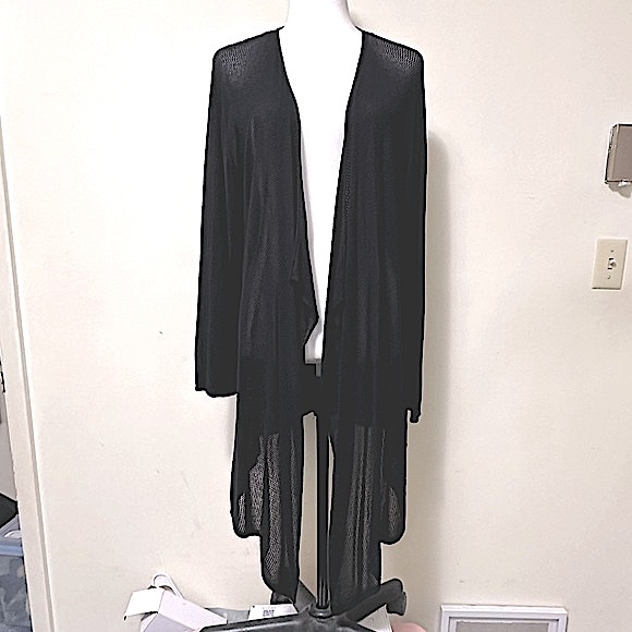 NEW Magaschoni Rayon Lightweight Thin Knit Cascading Panels w Open Front Wrap 1X - Picture 15 of 15